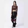 American Graffiti Butterfly Sweatpants: Korean Jazz Street Dance - Women's High-Design Spring/Summer Casual Wear