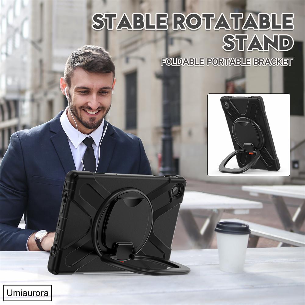 For Lenovo Tab M10 Plus TB-X606F 10.6 TB128FU 3rd 10.1 Inch TB328FU TB-X306F Shockproof Tablet Case Hand Ring Stand Rugged Funda