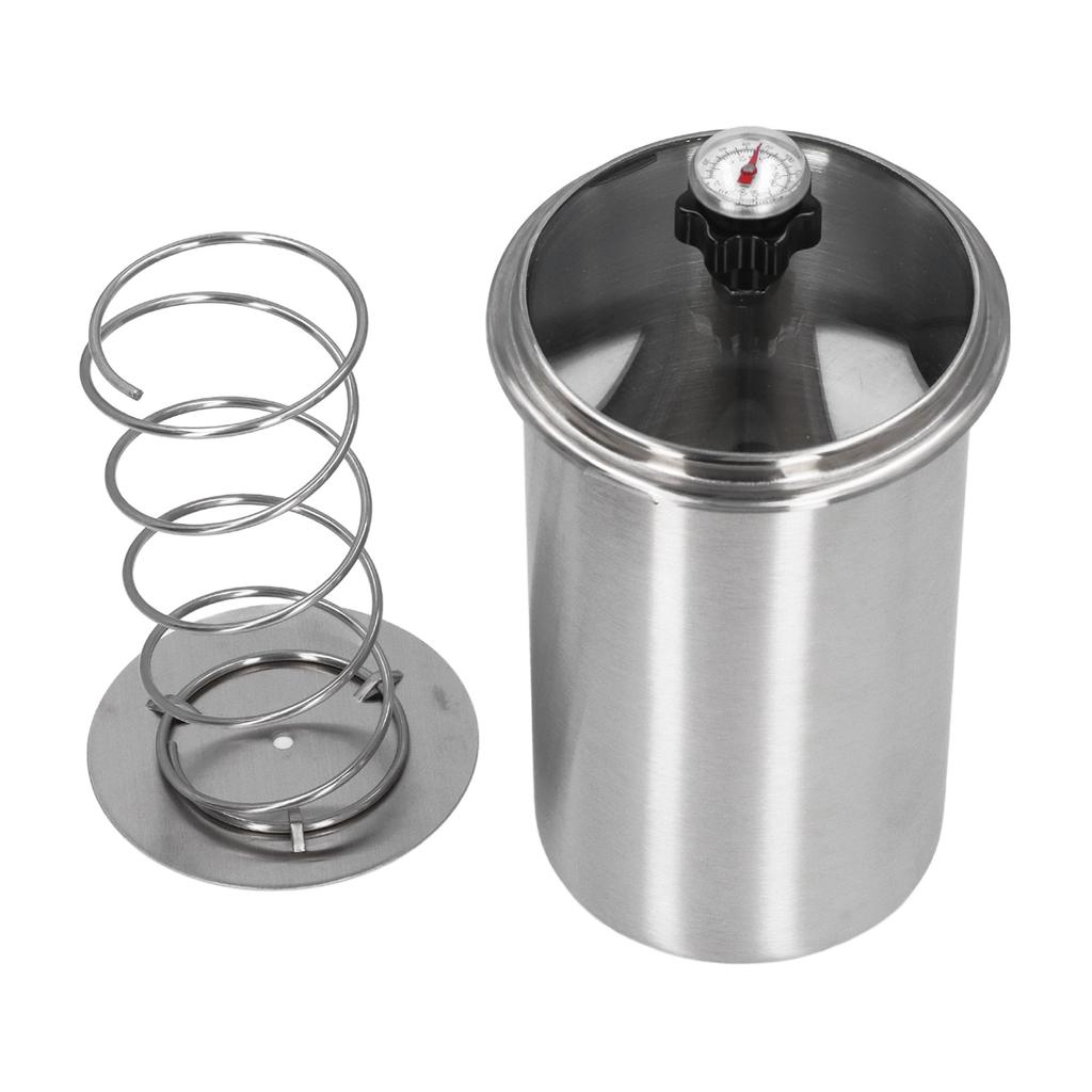 Meat Press Machine 304 Stainless Steel Ham Maker with Thermometer Transparent Visible Lid for Pork