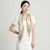 12mm 100% mulberry silk high-end fashion handmade crescent edge exquisite and versatile silk scarf for women