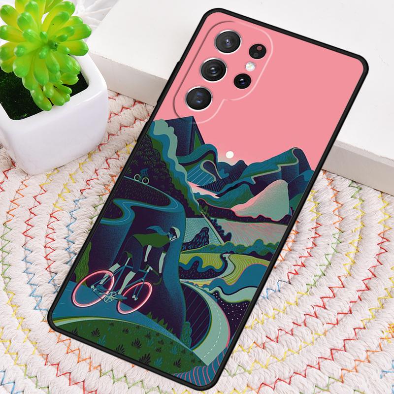 BIKE CYCLING art Phone Case for Samsung Galaxy note 10 pro S26 Ultra S23 S24 FE S25 S21 S22 PLUS shockproof Cove
