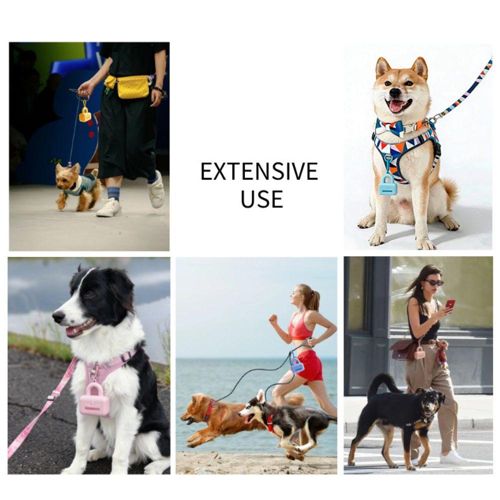 Carabiner Included Pet Waste Bag Dispenser Silicone Pet Outdoor Waste Bag Holder Outdoor Walking