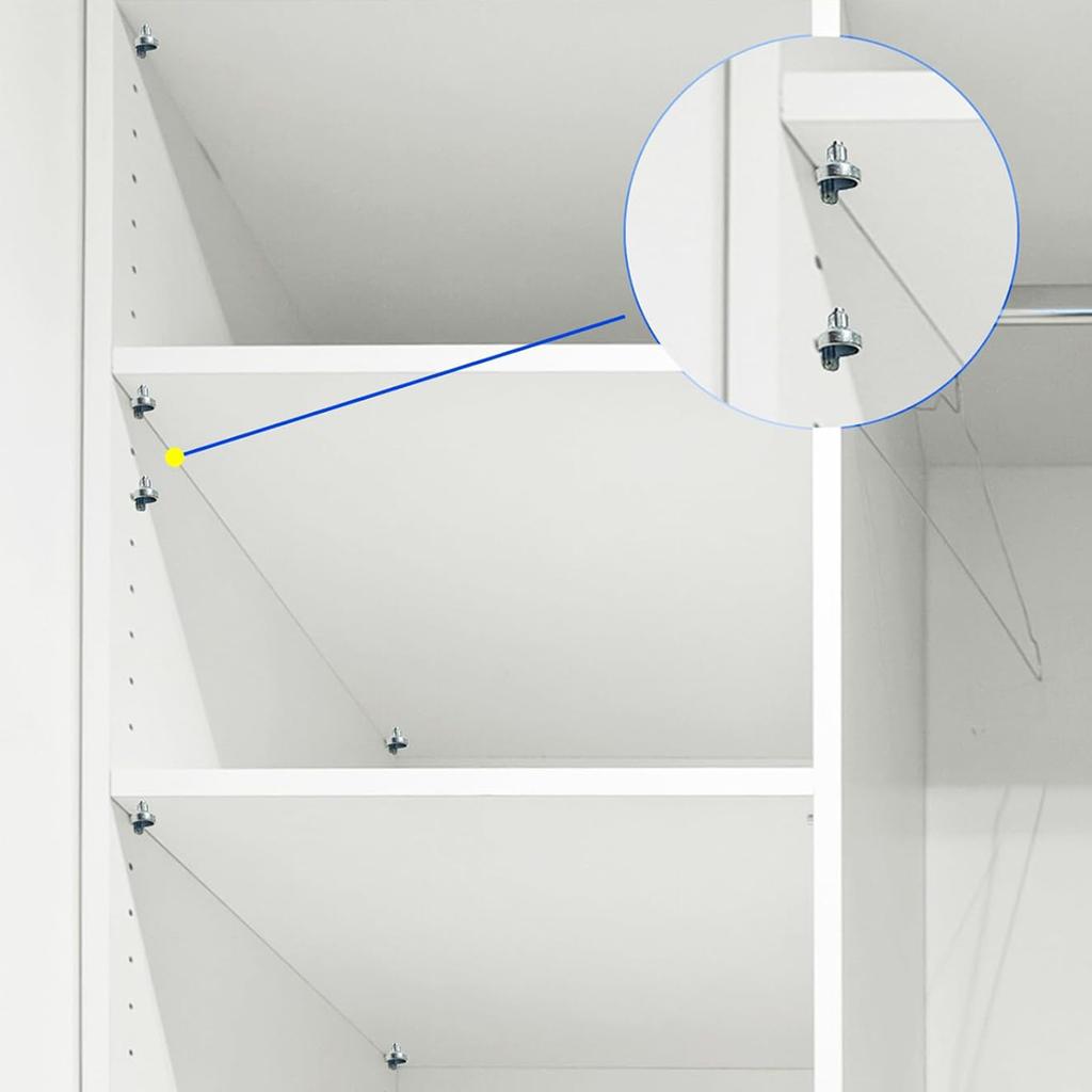 100 Buc. Pini de Sprijin Raft de Rezervă, Pini Raft Bibliotecă, Pini Raft Dulap Bucătărie pentru Dulapuri, Garderobe, Ușor de Instalat