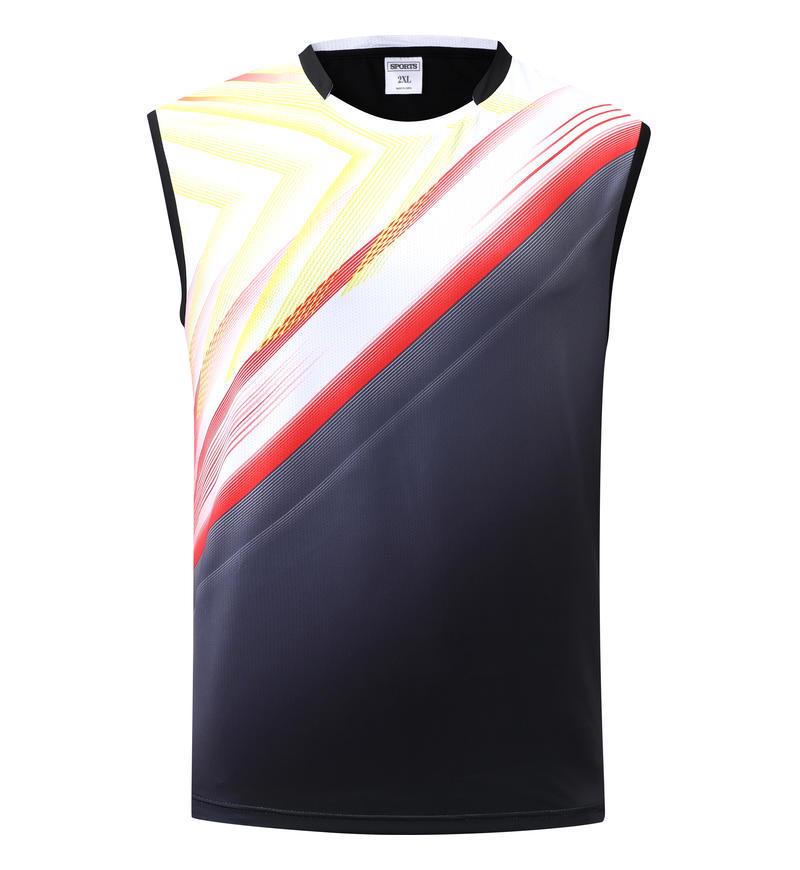 Men s Sleeveless Sports Vest: Badminton, Running, Cycling, Tennis, Volleyball, College Team Training Uniform 4XL