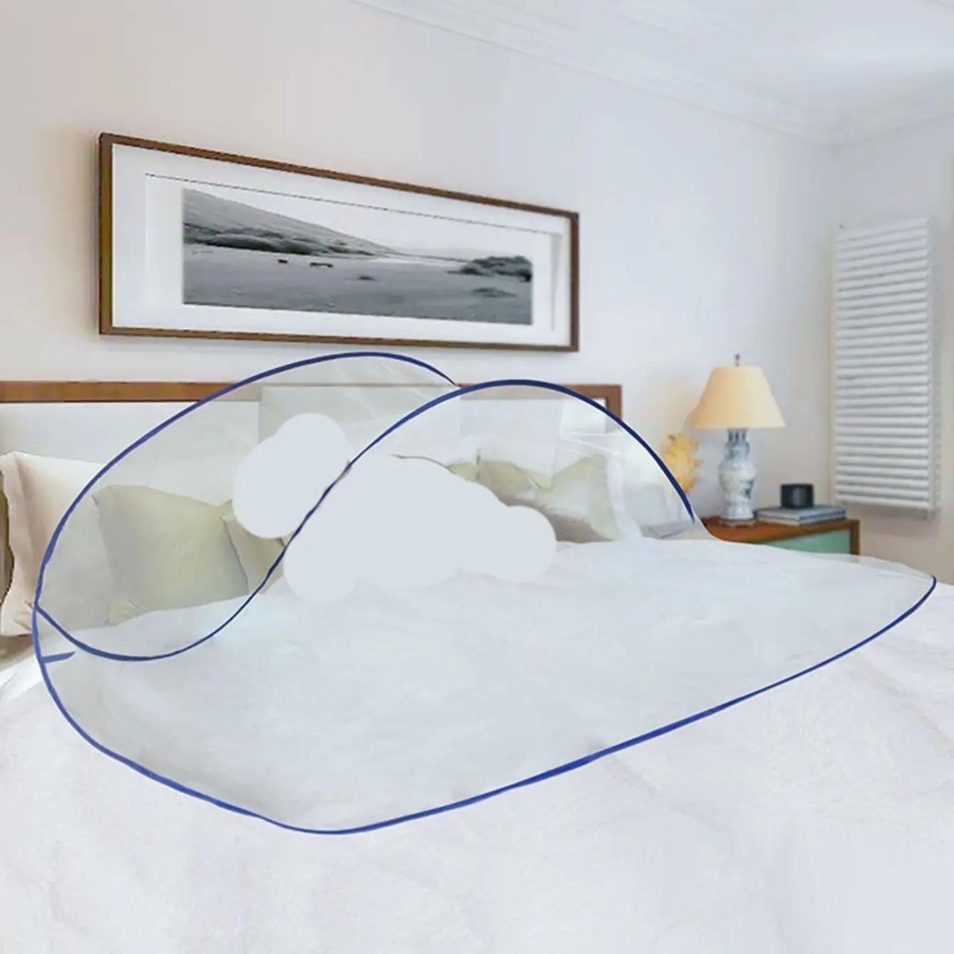 1PC Summer Sleep Mosquito Prevention Couple Foldable Non Installation Mosquito Nets for Travel 2026New синий