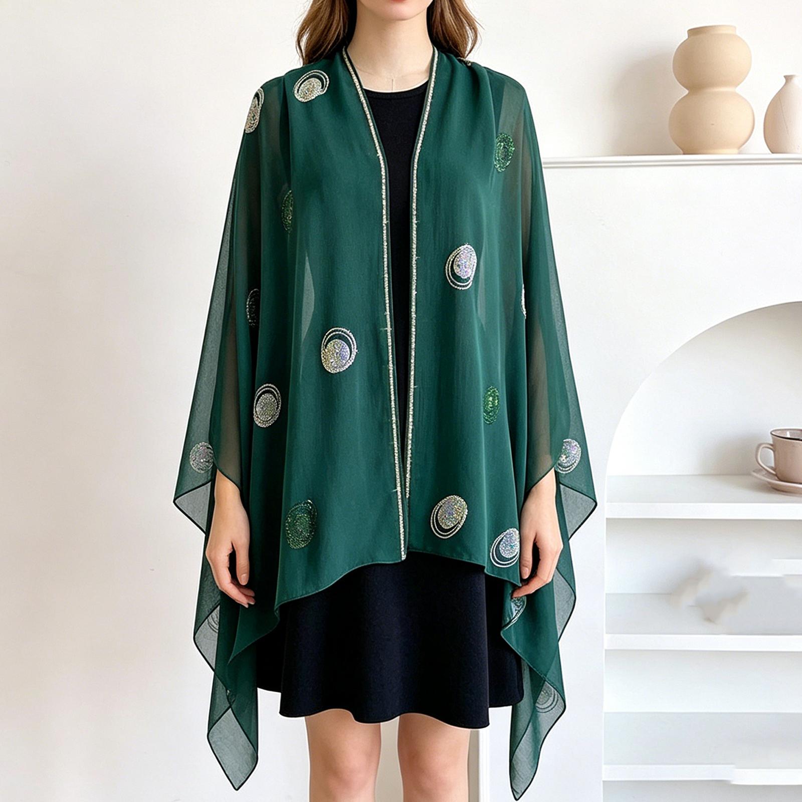 Women s Fashion Versatile Scarf Beach Tie Cover-Up Coat Shawl One Size