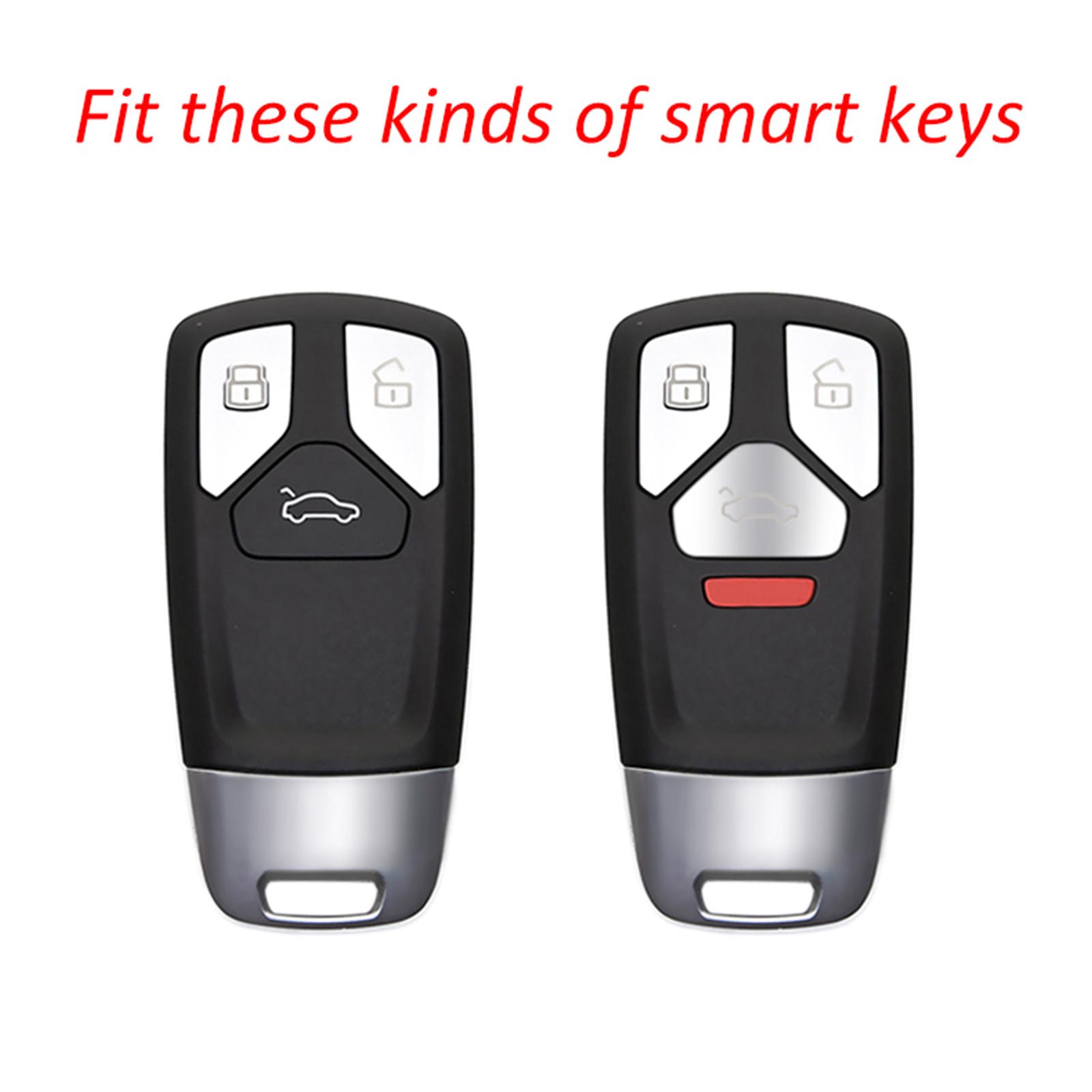 Leather Silicone Car Key Case Cover With Buckle For