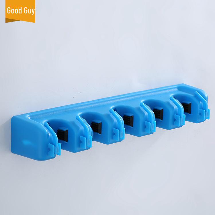 Multifunctional Mop and Broom Holder Rack with Hooks