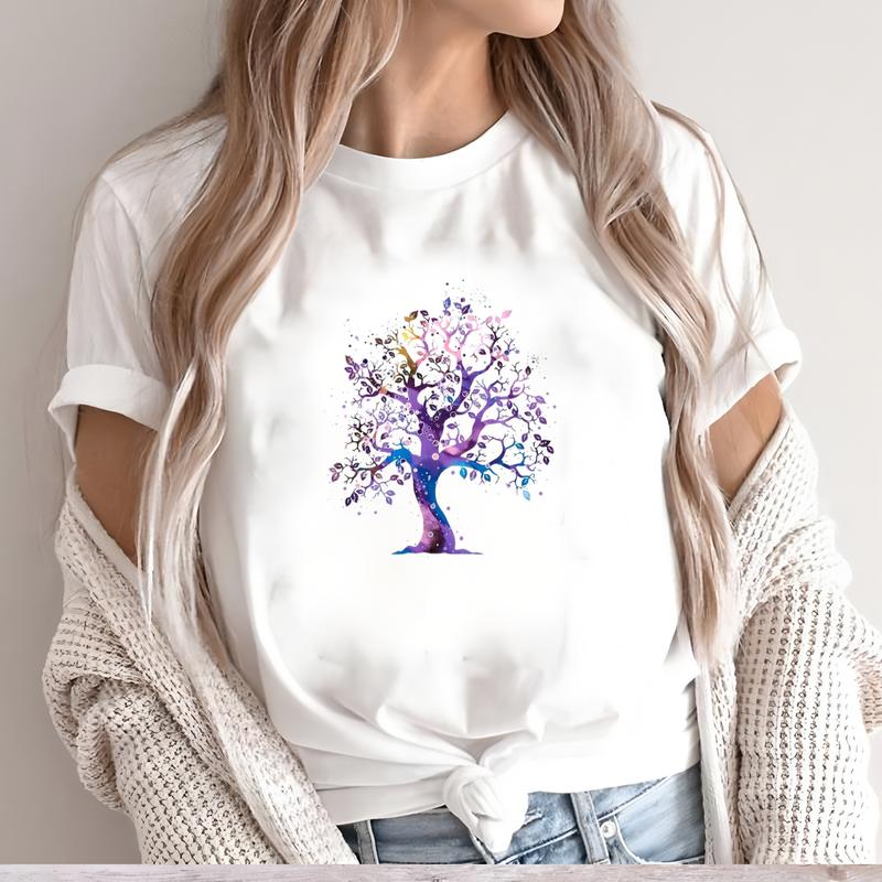 

Летняя футболка с милыми и стильными принтами, модная повседневная одежда с коротким рукавом для женщин. 5XL