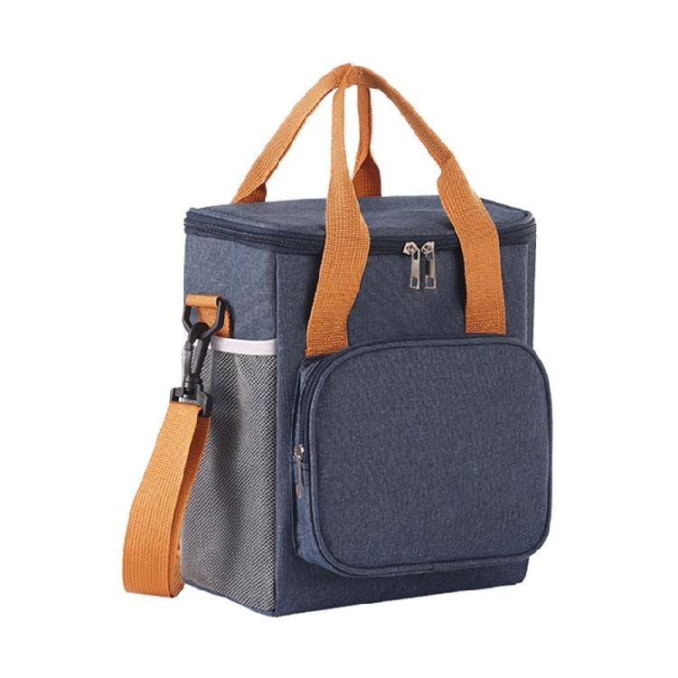 Double Layer Insulation Lunch Bag Waterproof Food Container with Removable Strap Leakproof Meal Box for Students