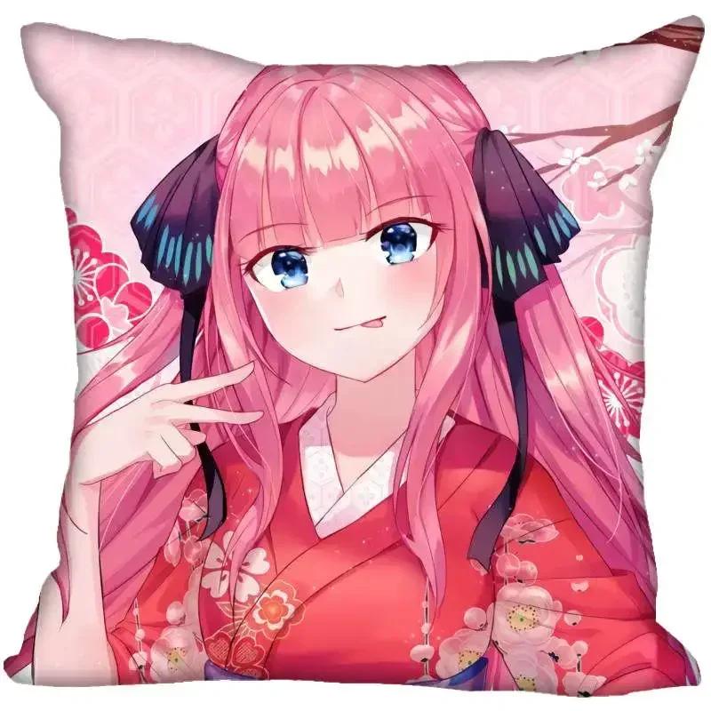 Anime Girl Nino Nakano Pillow Case High Quality Satin Fabric Pillowcase Decorative Pillow Cover Wedding Decorative