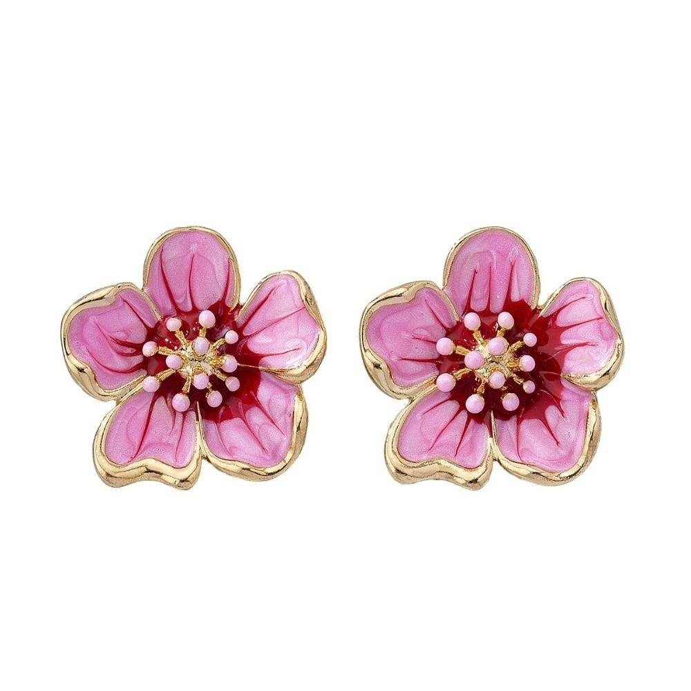 Enamel Floral Stud Earrings Colorful Drop Earrings Sweet Flower Earrings  Women