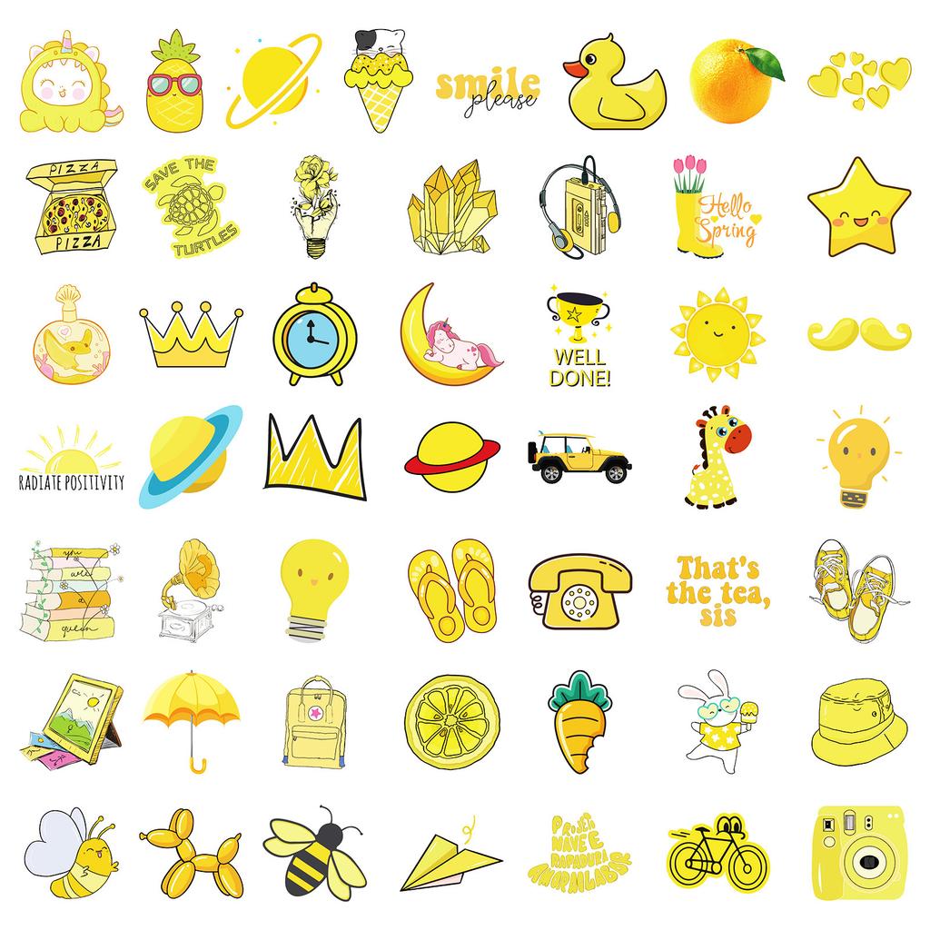 100 Sheets Crown Moon Pineapple No Repeat Pp Waterproof Decorative Stickers Diy Phone Case Skateboard Laptop Appliances