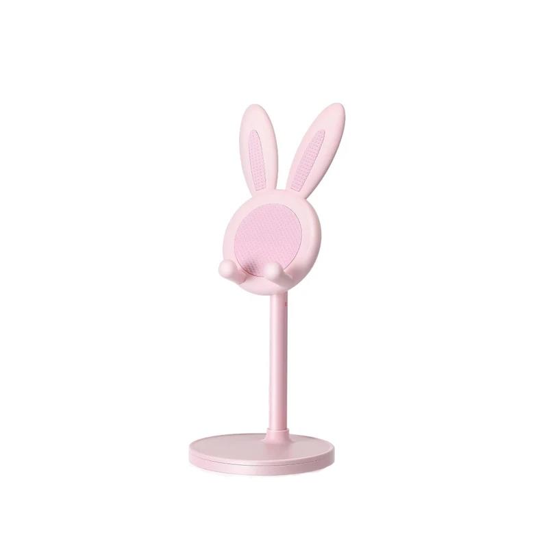 

Pink Cartoon Little Rabbit Portable Mobile Phone Stand Angle And Height Adjustable Smart Phone Holder Foldable Tablets Bracket розовый