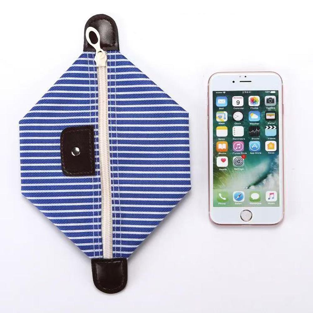 1PC Striped Waterproof Makeup Pouch Travel Toiletry Bag for Cosmetics And Daily Essentials