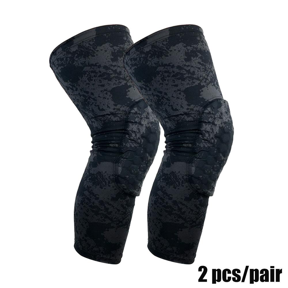 1 Pair Basketball Knee Pads Athletic Protector Leg Compression Sleeve Honeycomb Brace Kneepad Fitness Gear Volleyball Gym Support
