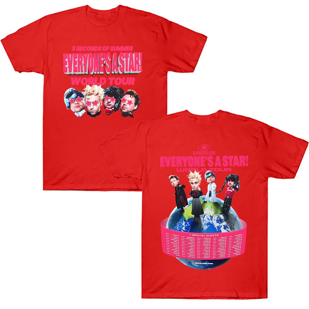 

5 Seconds of Summer КОЖЕН Є ЗІРКОЮ! Футболки 5SOS Світовий Тур 2026 Футболки Літні Подарунки для Фанатів Футболки Жіночий Чоловічий Модний Одяг L