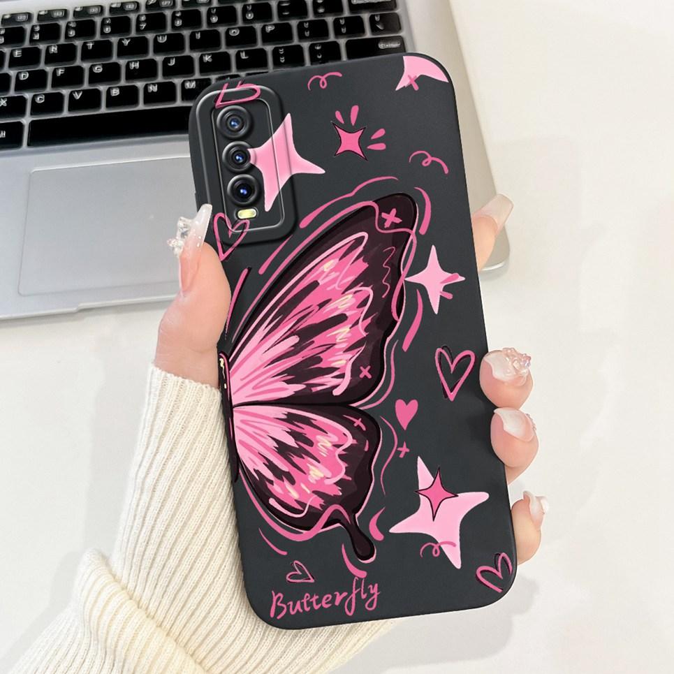 Per Vivo V2027 V2028 V2029 Cover Posteriore Vivo Y11S Y12s Y12a Y20 Y20s Y20i Custodia Girly Fashion Funda Bumper Morbido in Silicone Liquido
