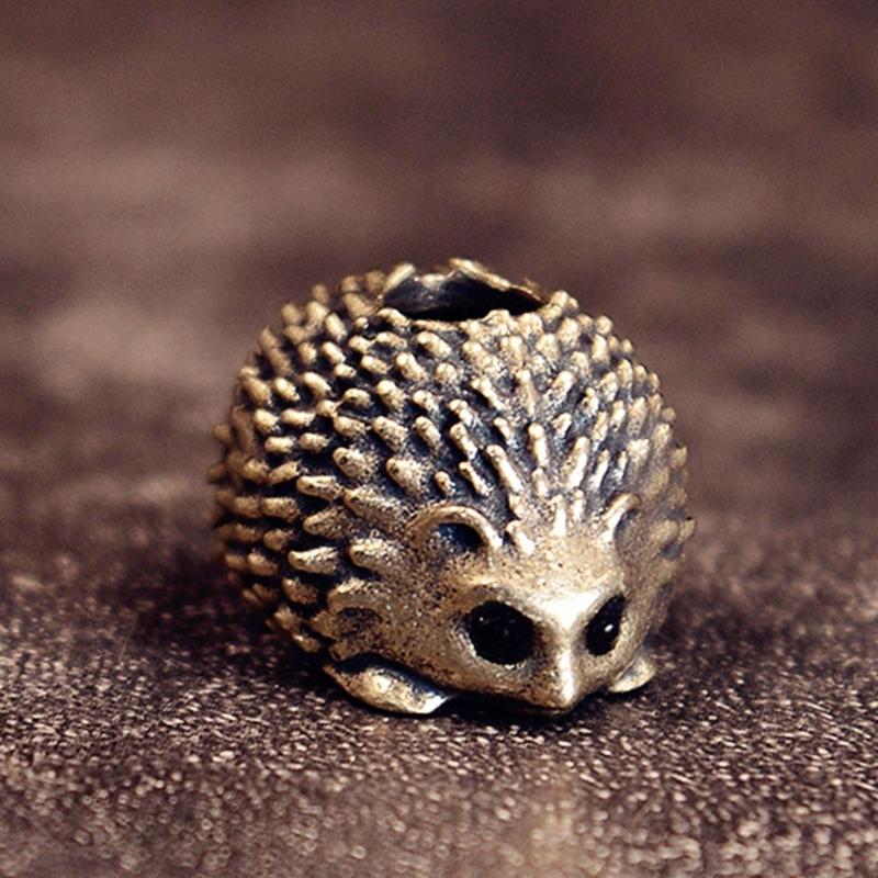 Stylish Copper/Brass Hedgehog Charm Decorative Hanging Pendant For Outdoor Gear Jewelry Crafting Creative Gift