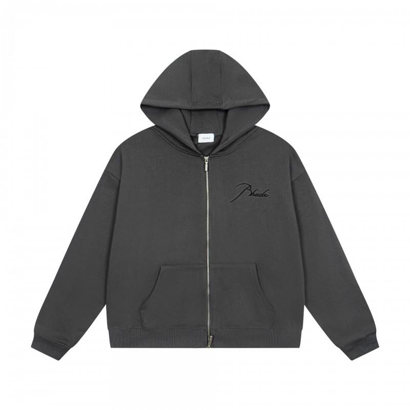 RHUDE Sweat à capuche en coton épais à imprimé graphique pour homme Décontracté Coupe ample Streetwear Jeune