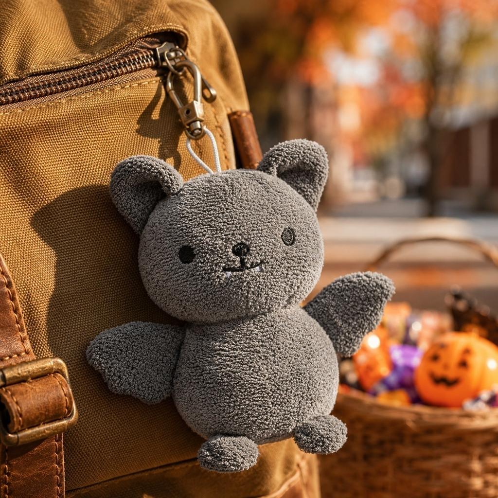 Plush Bat Toy Soft Stuffed Animal Doll with Wings for Kids and Adults Huggable Bat Plushie for Home Office Decoration Gift
