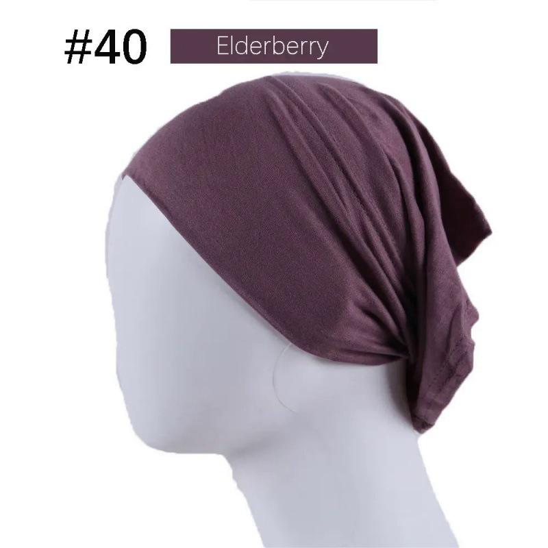 Modal Solid Color Women's High-Elasticity Mercerized Cotton Malaysian Tube Beanie Arabic Snood