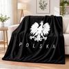 Poland Printed Flannel Blanket Warm Comfort Bed Throw For Indoor Home Decoration