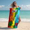 Beach Towel with Numberblocks7 Pattern - soft,absorbent,machine washable Lightweight&Modern,swimming,Travel Essentials