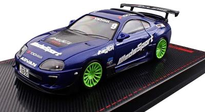 Ignition Model Scale Toyota Supra RZ Blue Metallic Finished Product IG3843 TK.Company 1/64 (JZA80)