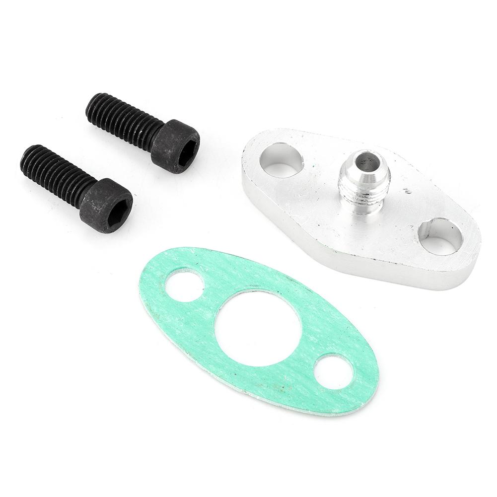AN4 Turbo Oil Feed Inlet Flange Gasket Adapter Kit for T3 T4 Turbocharger