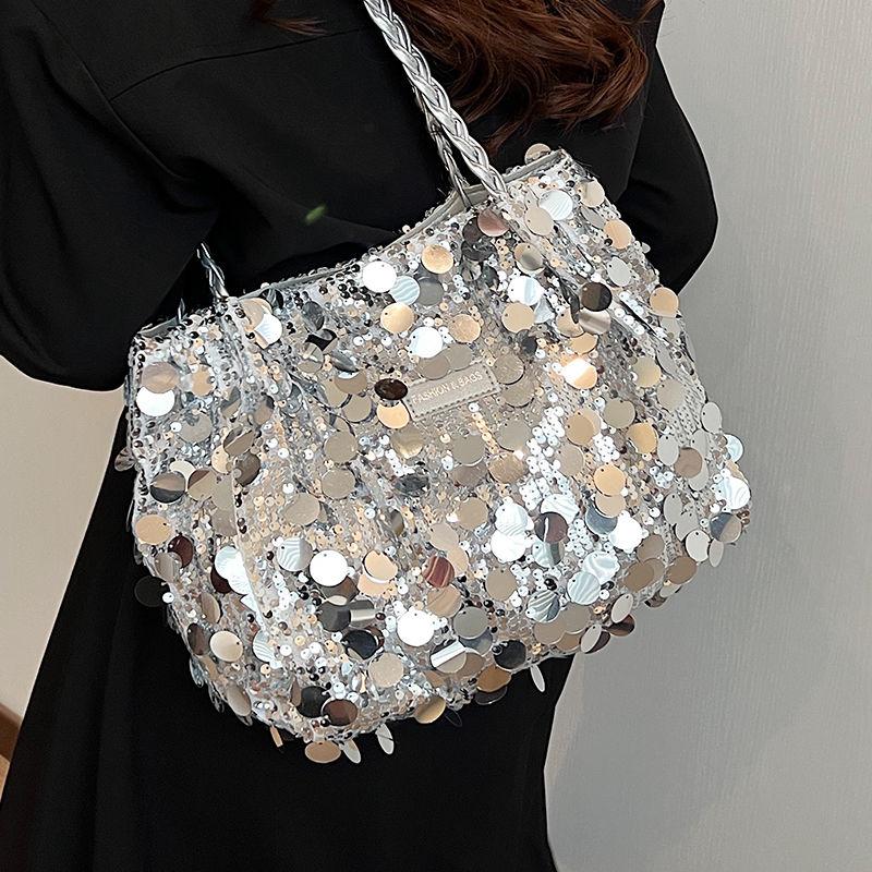 Pop-up-Tasche mit großer Kapazität, modische neue vielseitige Handtasche, Umhängetasche mit Pailletten-Achseltasche, Damentasche
