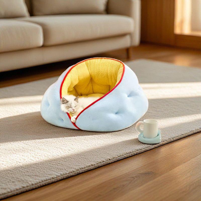 2025 Cozy Winter Dog Bed for Small Breeds - All-Season Comfort for Teddy Dogs