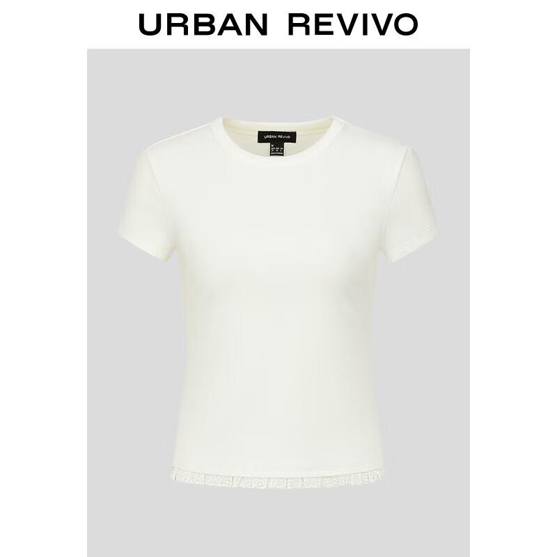Women's Spliced Lace Short Sleeve T-shirt