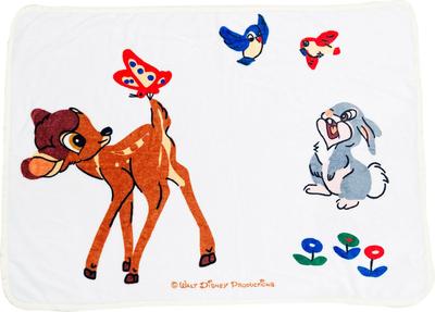 MORIPiLO Morishita Kucak Battaniyesi Misato Çömlek Bambi Tonsuke Fildişi 70x100cm Yarım Battaniye Disney Karakter Ürünleri 4621431