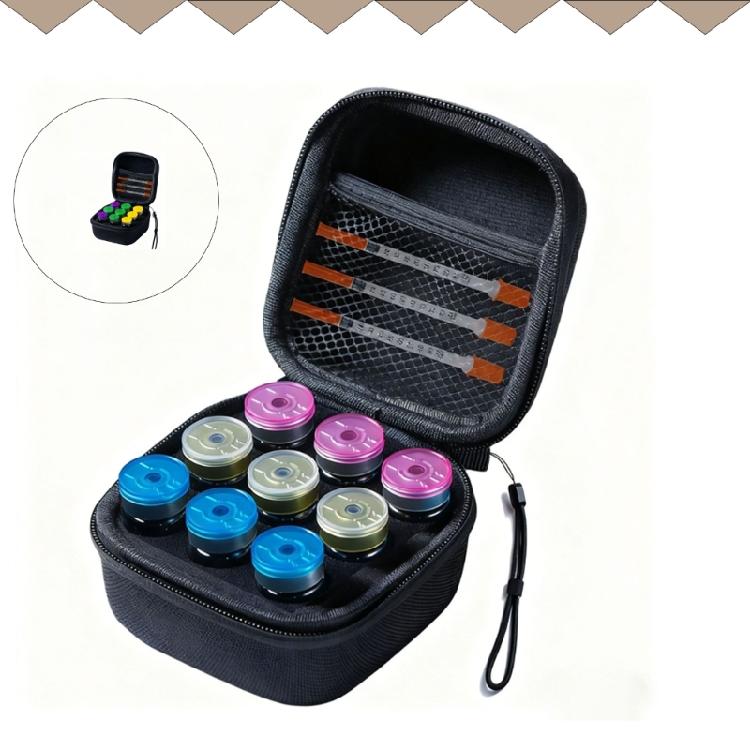 Shockproof Travel Supply Case Stores 9 Cooling Vials Securely Leakproof Refrigerator Organizers for Vials Storage