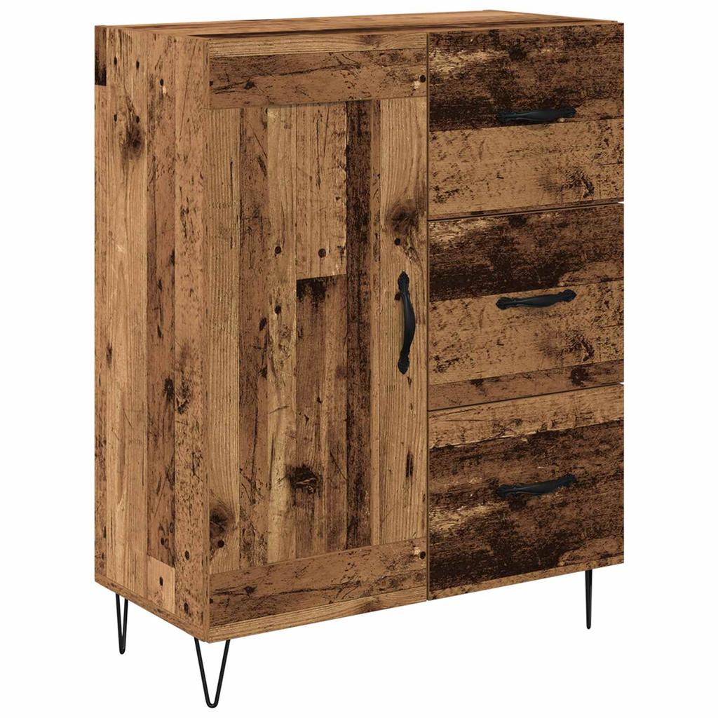 Sideboard Reclaimed Wood 69.5 X 34 X 90 Cm Engineered Wood