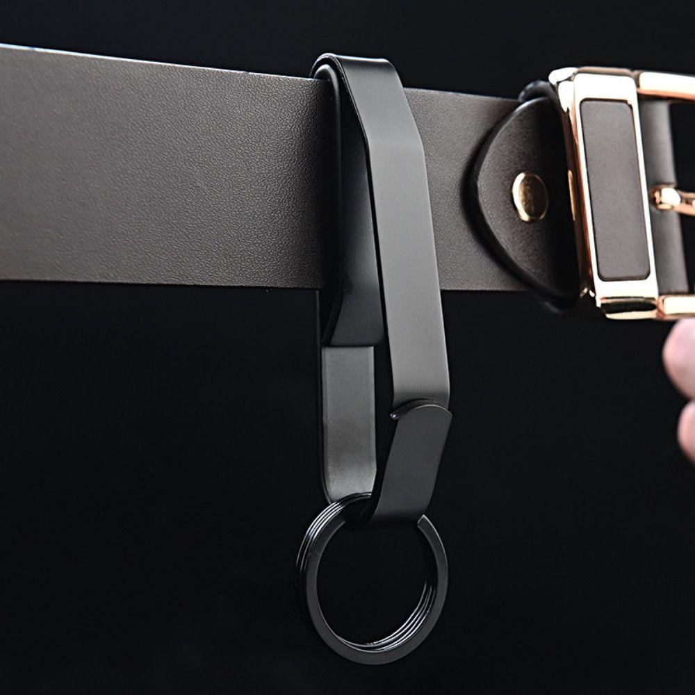 Anti-Lost Key Clip Stainless Steel Belt Buckle Waist Hanging Keychain Belt Hanger  Bag Strap
