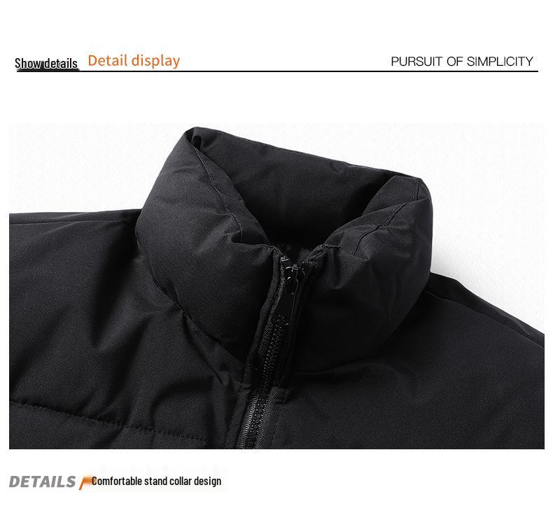 2024 Winter Korean Style Men's Warm Bread Coat - Handsome Couple's Thick Cotton Jacket
