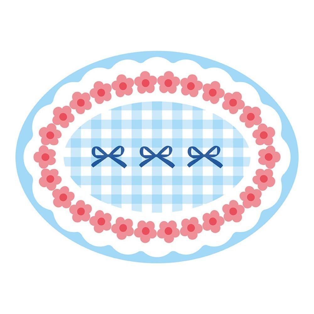 

Oval Shape Placemats PU Leather Pet Cat Bowl Mat Cute Table Mats красный