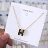 H Letter Pendant Necklace Women Simple Clavicle Chain Fashion Jewelry
