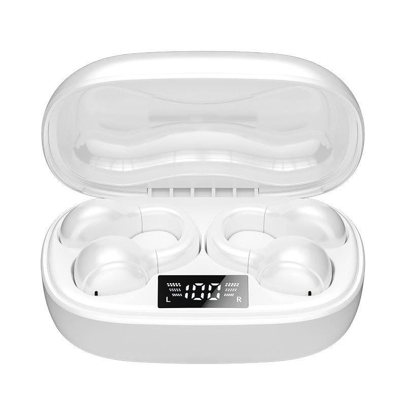 M38 Bluetooth Bone Conduction Earphones - Noise Cancelling, Super Long Battery Life, Wireless Ear Clip, Ideal for Sports.