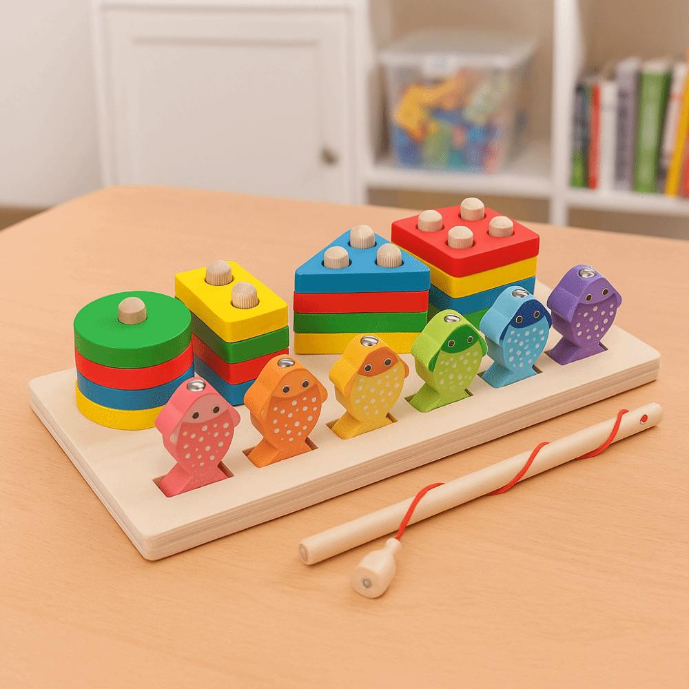 Color Recognition Matching Board Game Early Education Magnetic Fishing  Puzzle Toys  Learn Math
