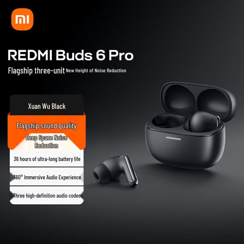 

Xiaomi Redmi Buds 6 Pro True Wireless Noise-Cancelling Earbuds