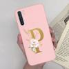For OPPO A91 F15 Reno3 Phone Case Couple A-Z 26Letter Anti Drop Soft Silicone Matte Back Cover For OPPO A 91 F 15 Reno 3 Bumper