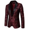 Men's Floral Party Dress Suit Stylish Dinner Jacket Wedding Blazer