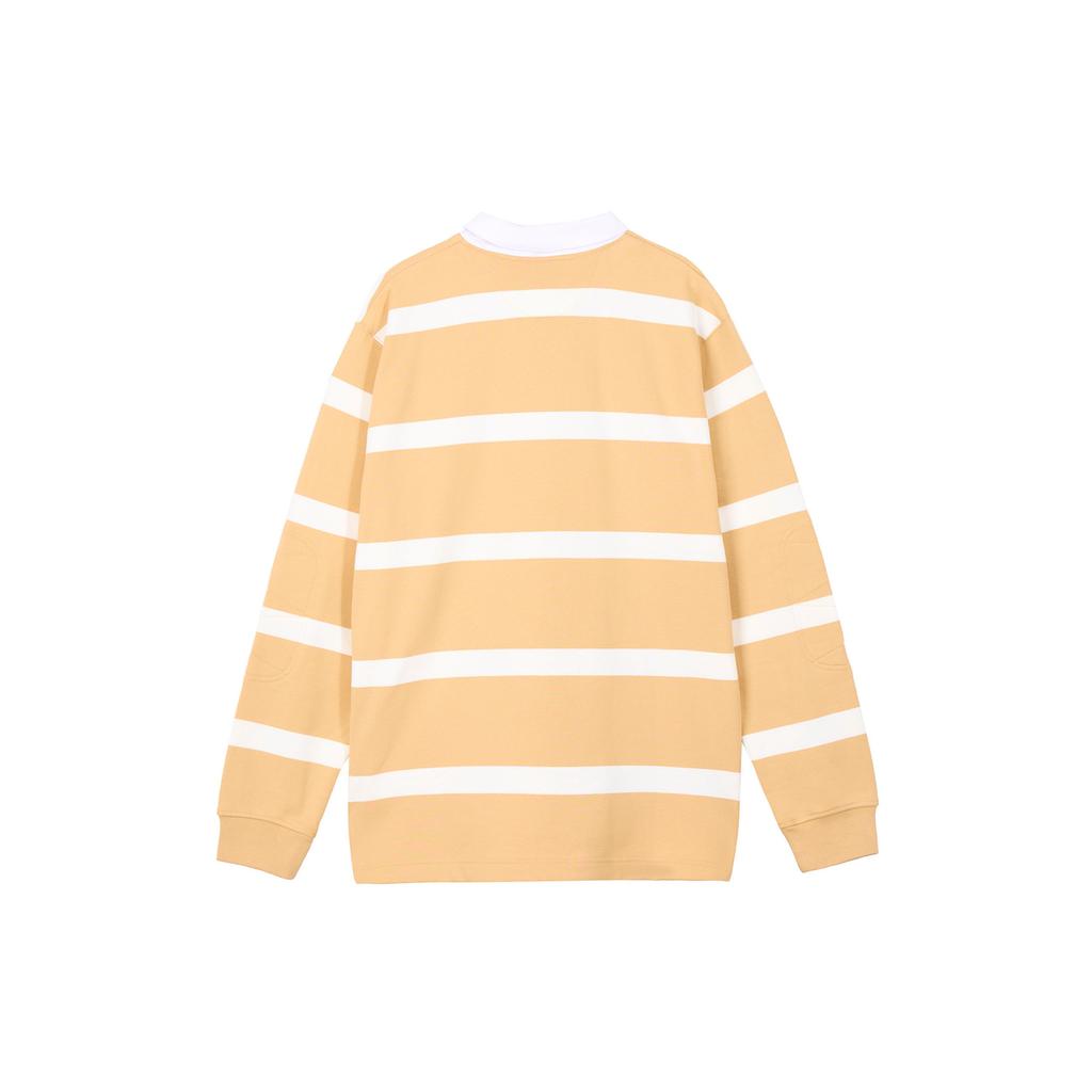 Nike Embroidered Logo Color-Block Striped Casual Long Sleeve Polo Shirt Men Tops Sesame-Brown FN3123-252