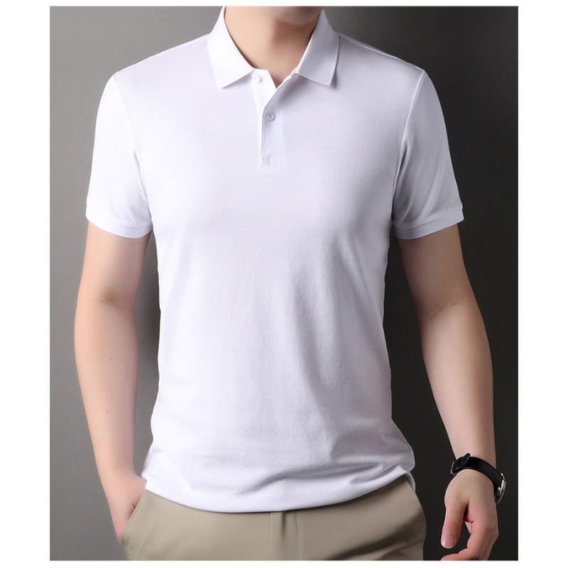 Новая летняя футболка с коротким рукавом топ для мужчин среднего возраста модная хлопковая мужская футболка с рукавами до половины длины мужская одежда M 2698₽