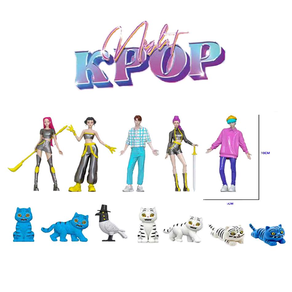 NEUE Kpop Dämonenjäger Figur Cartoon Kawaii Tiger Rumi Mira Zoey Actionfigur PVC Schreibtisch Dekoration Modell Puppe Spielzeug Kinder Geschenke