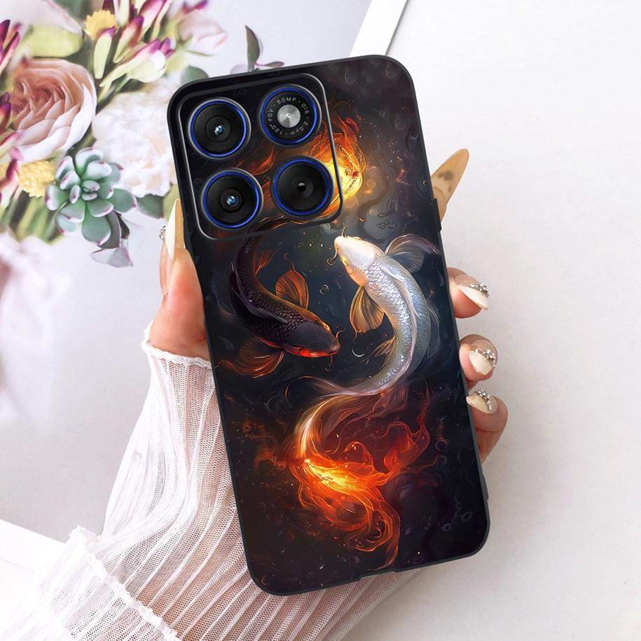 6.7" For Motorola Edge 70 Phone Case Luxury Dragon Cartoon Cover Soft Black Silicone Shell For Motorola Edge70 Moto X70 Air Etui