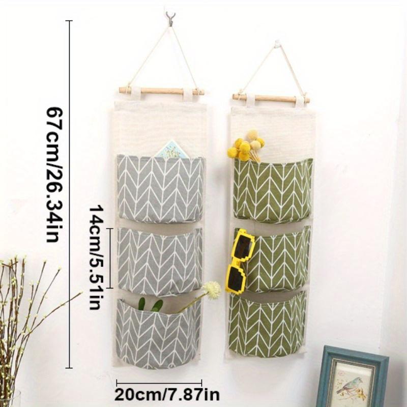3-layer Hanging Storage Rack for Easy Installation, Multifunctional - Geometric Pattern, Moisture-proof Door Bag